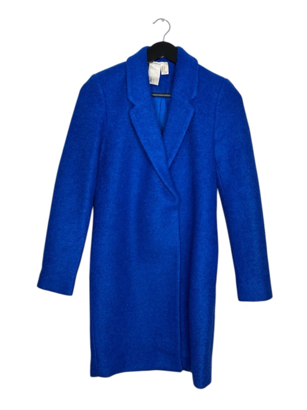 XXI by Forever 21 Cobalt Blue Wool Blend Coat Minimalist Tailored Jacket Small